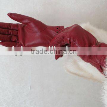 2014 new style fashion glove,leather gloves with punching