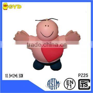 Promotional gift pu smiling doll toy