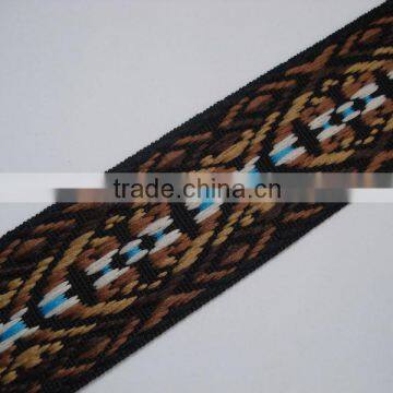 Jacquard spun polyester decorative webbing ribbon tape