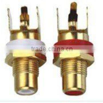 rca chasis brass material gold plating rohs comliant