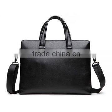 China manufacturer sell directly durable genuine leather men laptop briefcase