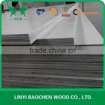 Melamine paper coated plywood / Eucalyptus core furniture plywood / Wooden grain paper laminated board