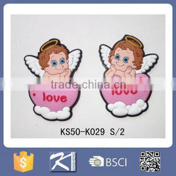 Kinsheng 2016 Wholesale Angel-shaped Custom Fridge Magnet Soft PVC