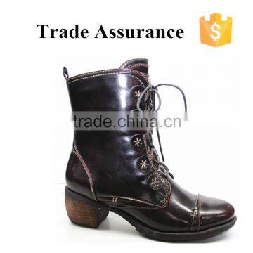 cool women lace up military boots