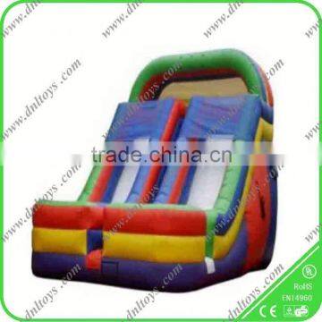 Vertical rush slide inflatable bouncer game