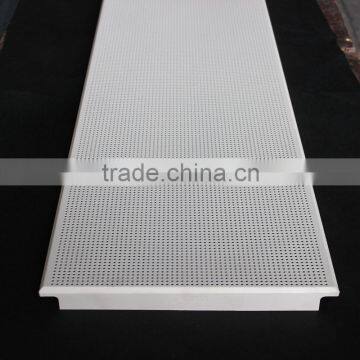 Acoustic Fireproof 300x1200mm Perforated Modern Metal Ceiling Tiles Design, Metal Frame Suspended Ceiling