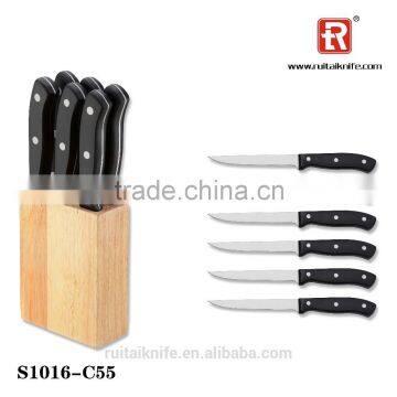 6pcs POM Handle Steak Knife