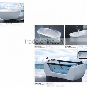 Comfortable Design Freestanding Acrylic Portable Material Bathtub