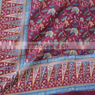 Red Color Printed Quilts / Cotton Voile Soft Quilts Cover / Sanganeri Printed Indian Quilts photo-3