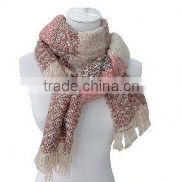 Colorful Plush Knit Long Scarf Winter Warm Shawl