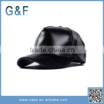 Cheap Promotional 6 Panel Leather Baseball Cap Without Logo