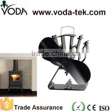 black heat powered wood burning gas stove top silent eco friendly warm air fan