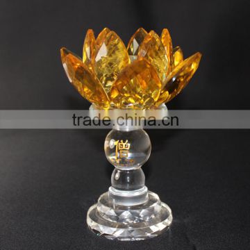 Yellow crystal lotus flower making for wholesale