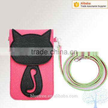 Lovely Design Cell Phone Credit Card Holder in PU Material, 2 Credit Card Pocket in Back photo-6