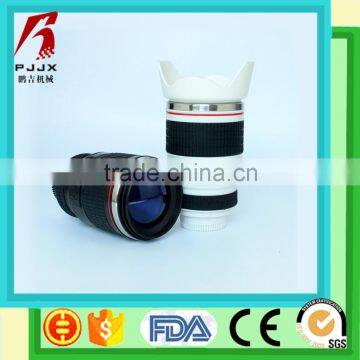 Camera lens mug stainless steel coffee mug with lid