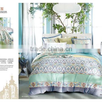 Cool Summer Fabrics Tencel Duvet Cover set Size reactive printing bedroom sets