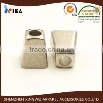 matte silver metal zinc alloy stopper for cord