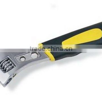 Multi-fonction Adjustable Wrench with Nickle-Plated Rubber grip