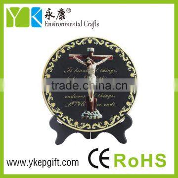 Religious jesus cross images activated carbon carving craft for table decoration