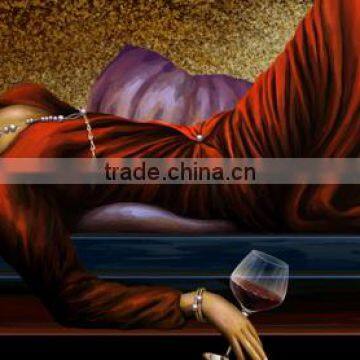 wholesale beautiful romantic woman nude canvas oil painting