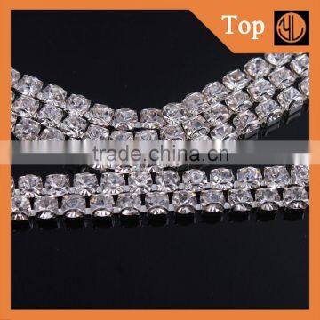 Factory supply rhinestone cup chain for wedding dress