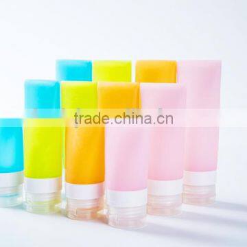 Zhejiang manufacturer silicone portable reusable make up cosmetic refillable shampoo bottle