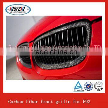Carbon fiber front grille car grill cover fit for E92 auto grill 2010-2012