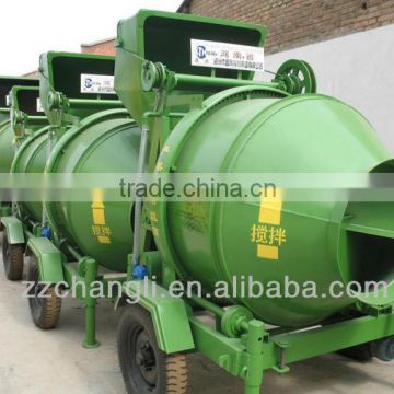 diesel type wheels design Towable concrete Cement mixer price, JZR350 concrete mixer machine