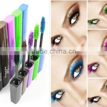 High quality Yorom waterproof color mascara in plastic tube hair color mascara Black Brown Purple Green Blue