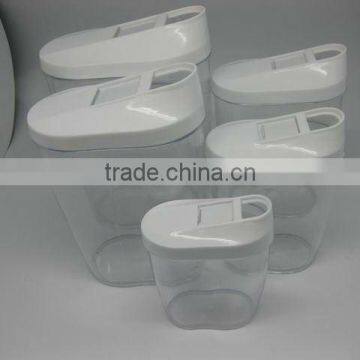 5pcs set airtight plastic jar