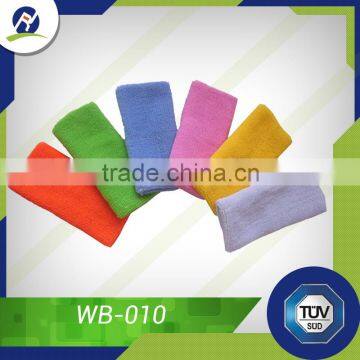 Colored Wholesale Cotton Wrist Custom Sports Sweatband