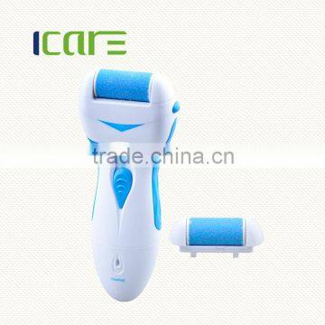 rechargeable foot callus remover with 2 different color rollers easy to replace/electric callus remover