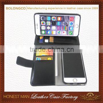 Best Seller Personalized Design Oem Service Genuine Leather Wallet Phone Case