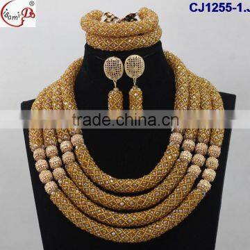 CJ1255 The newest design of the fashion beads flower pattern jewelry sets fashionable