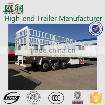 Tri-axle fence cargo semi trailer for carrier livestock