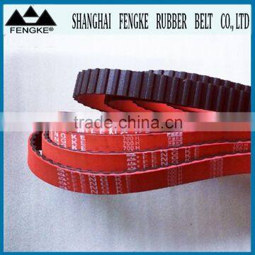 Customer Designed Red Rubber Coated Timing Belts (Section 700H)