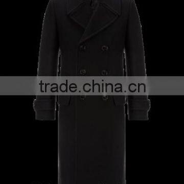2014 New Style 100% Cashmere Classic Black Custom Coat photo-4
