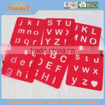 Plastic letter PP stencil