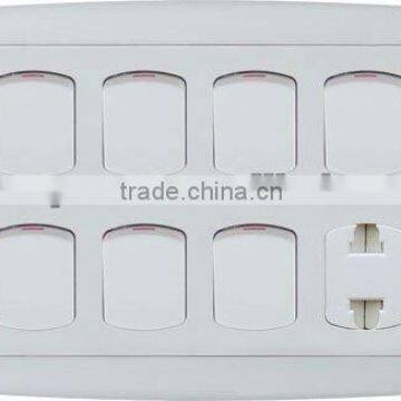 7 gang 1 socket