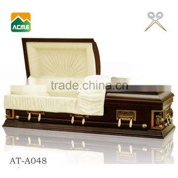 AT-A048 cream colour casket lining best selling matel casket