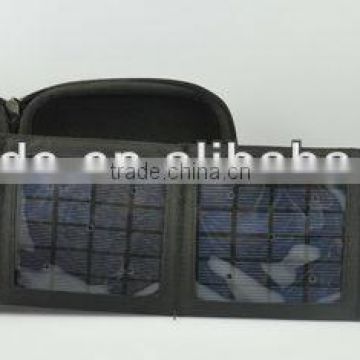 4W portbale series of wallet solar mobile charger with 6 adapters