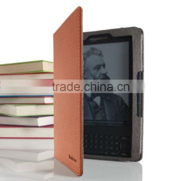 The beauty of leather-bound books case for kindle E-reader.