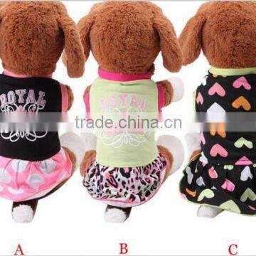 2016 Pretty Pet summer dresses cheap clothes for dog apparel wholesale