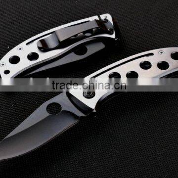 OEM stainless steel handle mini pocket knife with tail lock