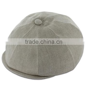 Custom wholesale linen newsboy cap