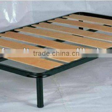 wood slat metal bed frame