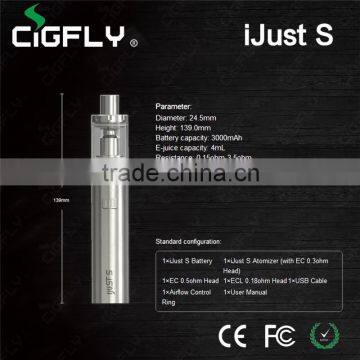 Newest Arrival ecigs product Original Eleaf iJust S Kit with Factory Price from cigfly