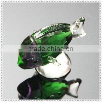 Fashional Green Fish Crystal Decoration For Gifts & Decoration