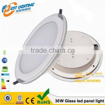 Good price 5w 12w 18w ul led glass panel light square dimmable ip44 5600k led flat panel