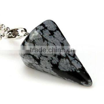 Snowflake Jasper Pendulum Pendant